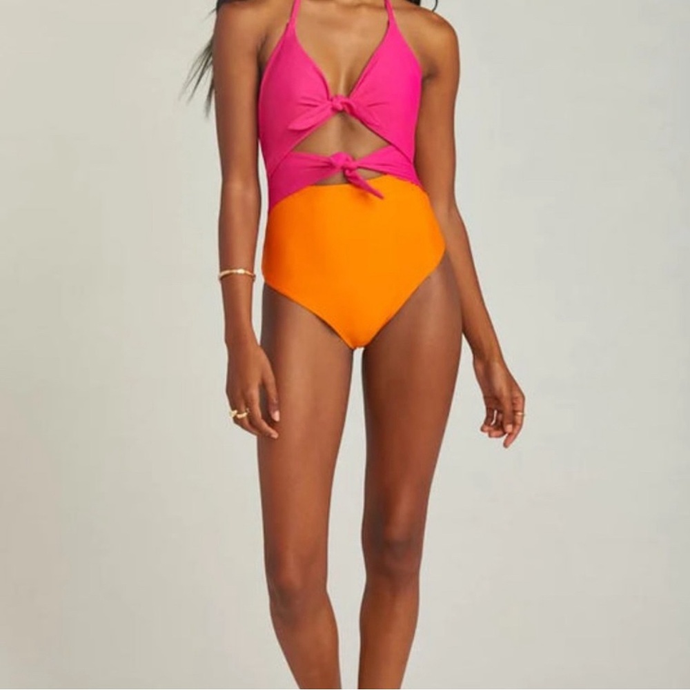 Show Me Your MuMu Vibrant Pink and Orange One Piece